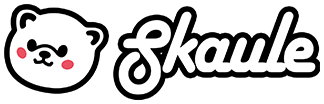 Skaule Logo with a small and round smiling bear.